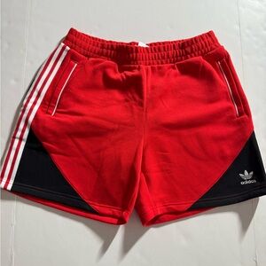 adidas Red and Black Athletic Shorts